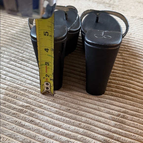 Jessica Simpson Black and Clear Women's Sandals - Picture 4 of 10